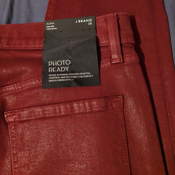 J Brand Alana High Rise Crop Skinny Coated Jeans - Picture 5 of 8